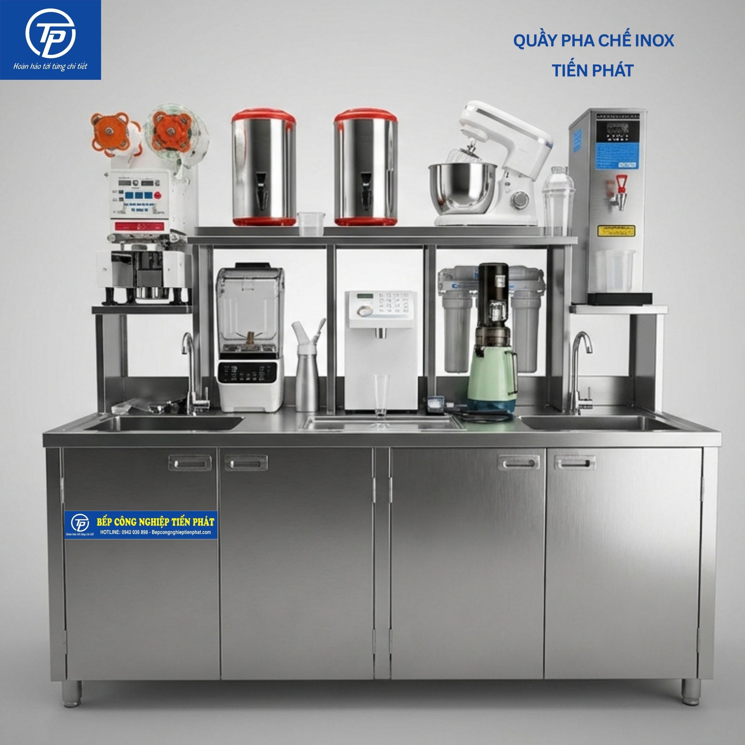 Quầy Pha Chế Inox 2.4m